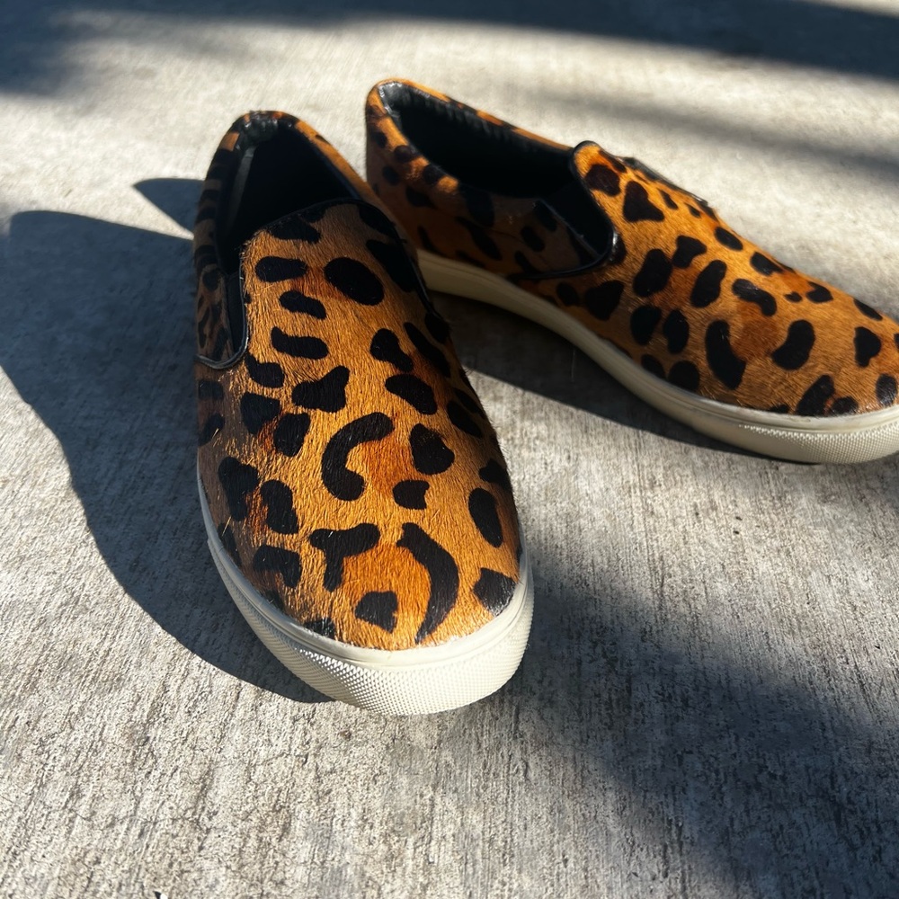 Steve Madden Leopard Print Slip-On Sneakers